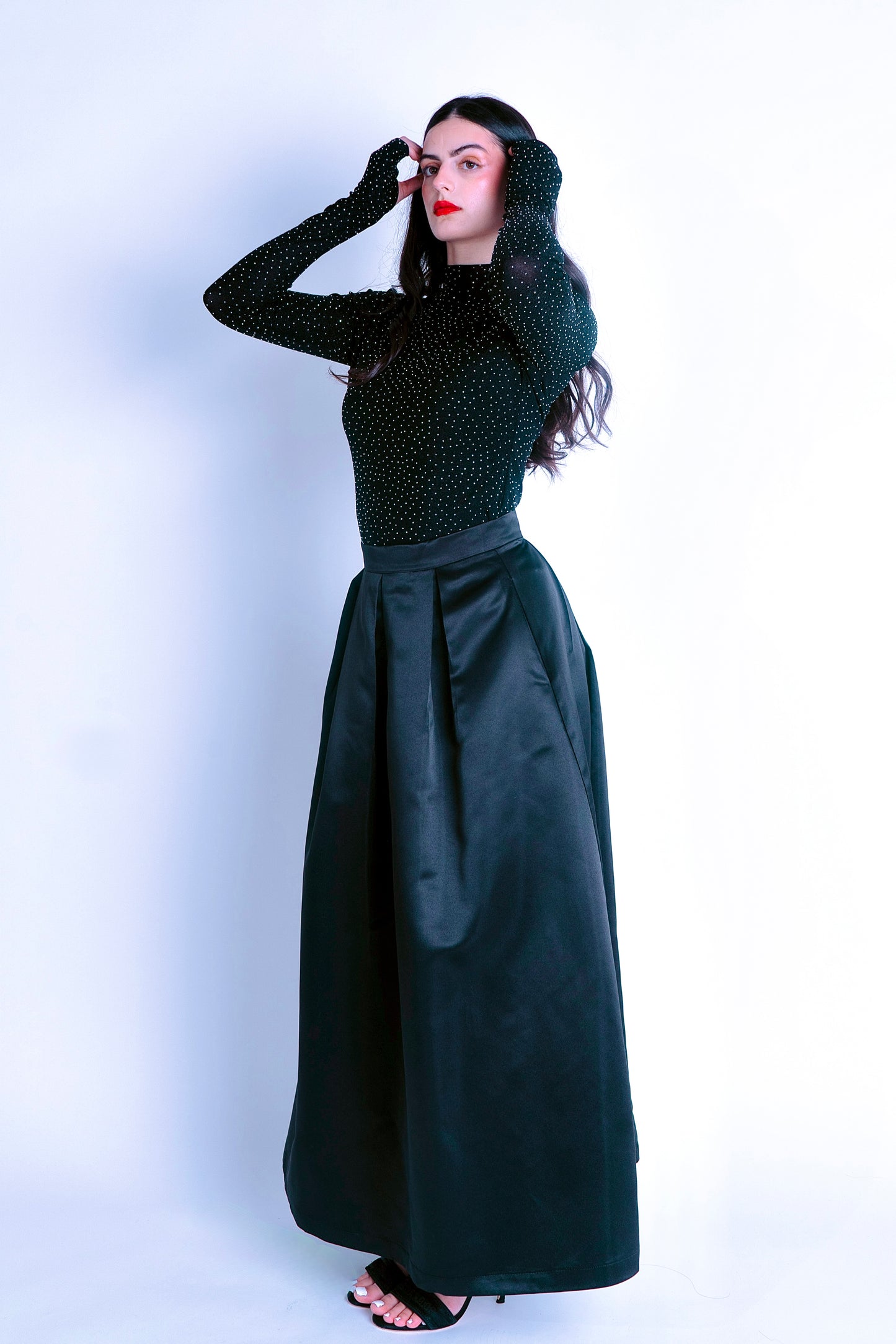 Zaynah Black Sparkly Top - RIA Line Ltd