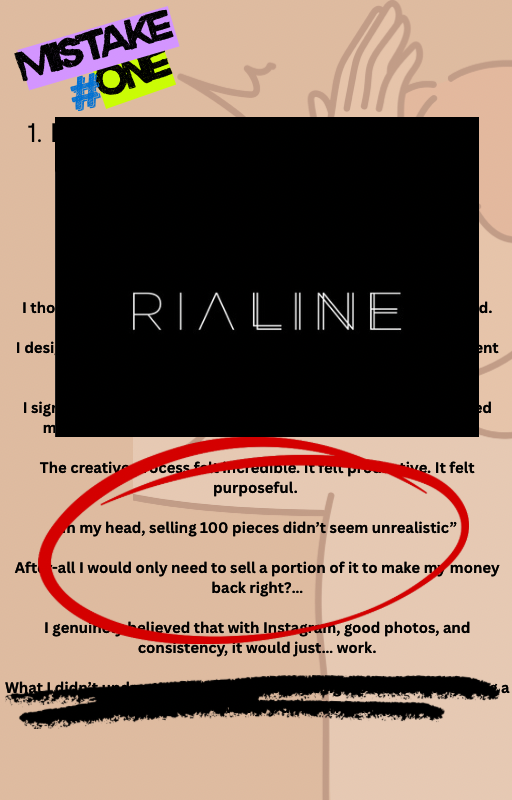 My 5 Biggest Mistakes When Building My Fashion Brand: E Guide from REAL experience - RIA Line Ltd