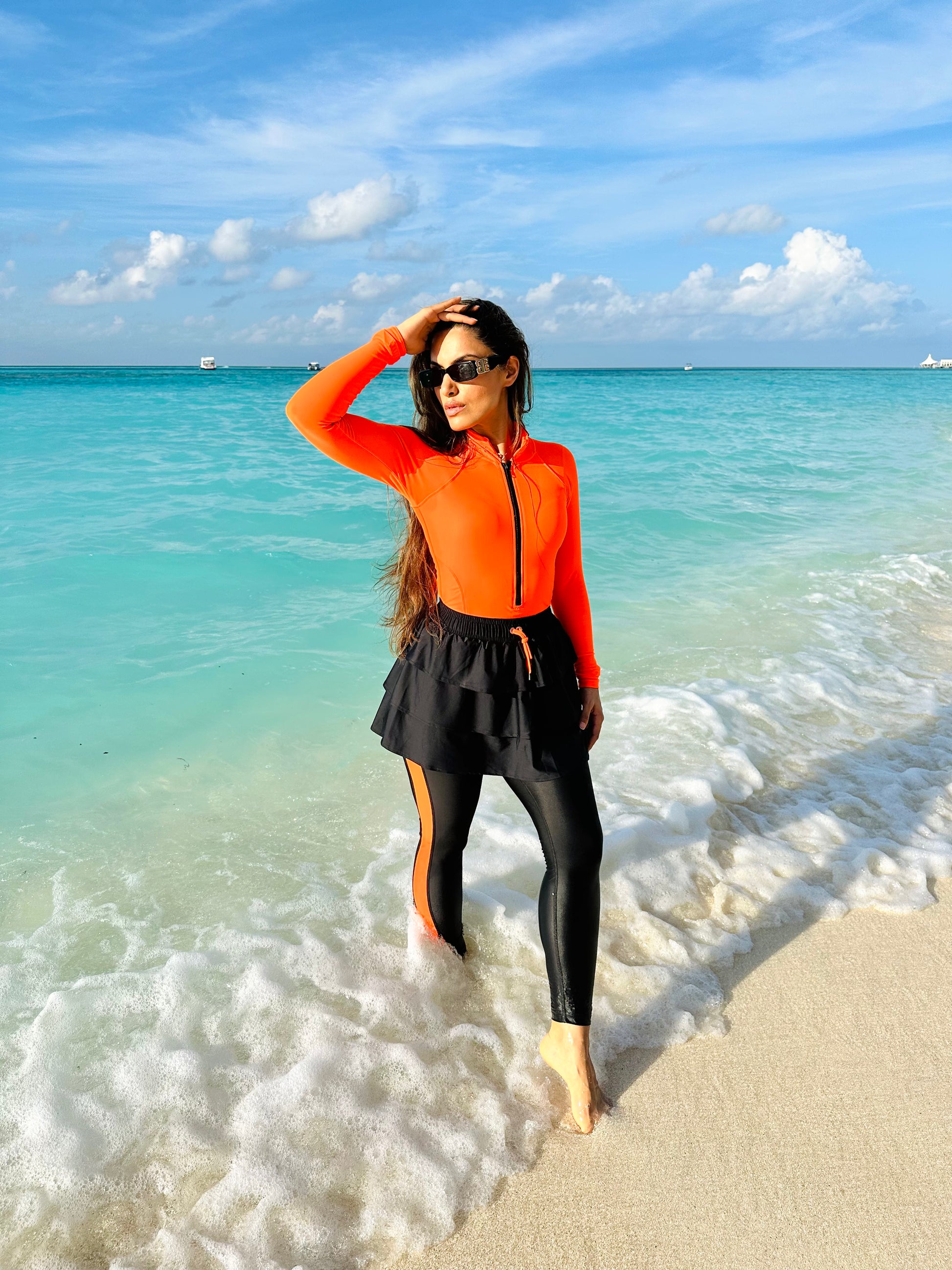 Amelie Short Ruffle Swim Skirt - RIA Line Ltd