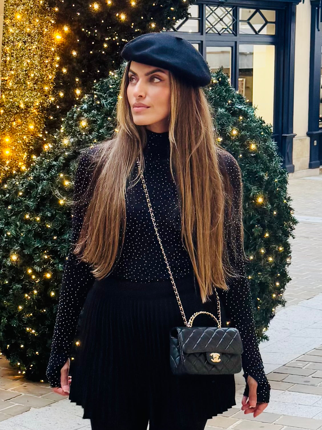 Zaynah Black Sparkly Top - RIA Line Ltd