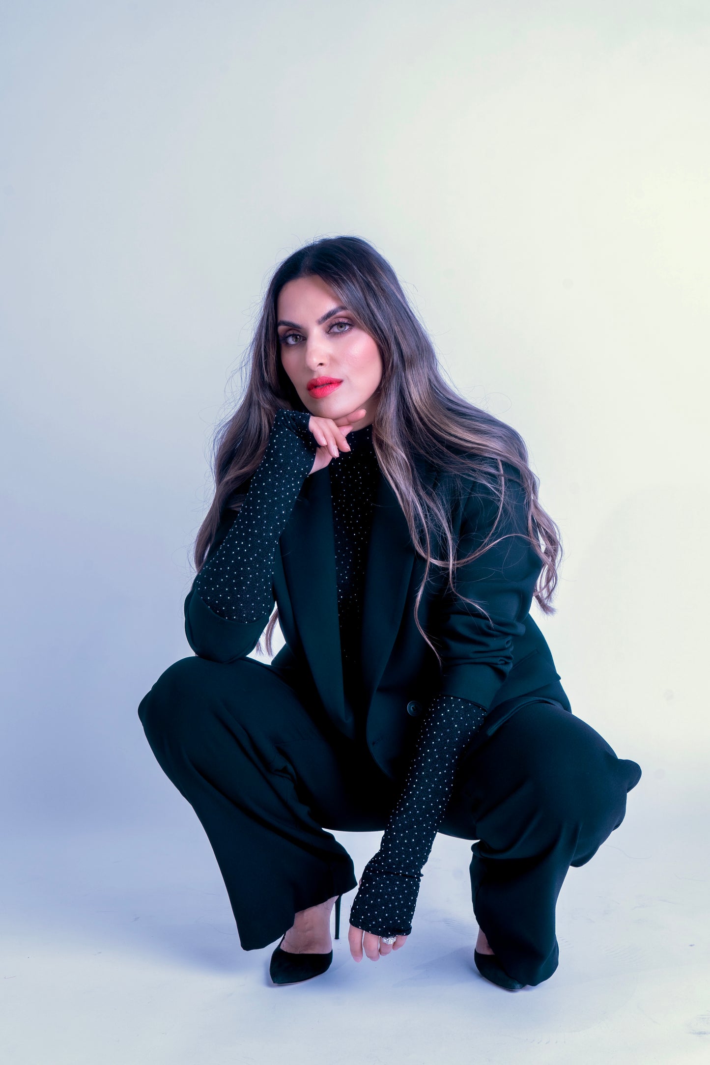 Zaynah Black Sparkly Top - RIA Line Ltd