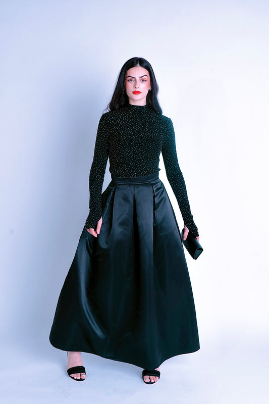 Zaynah Black Sparkly Top - RIA Line Ltd