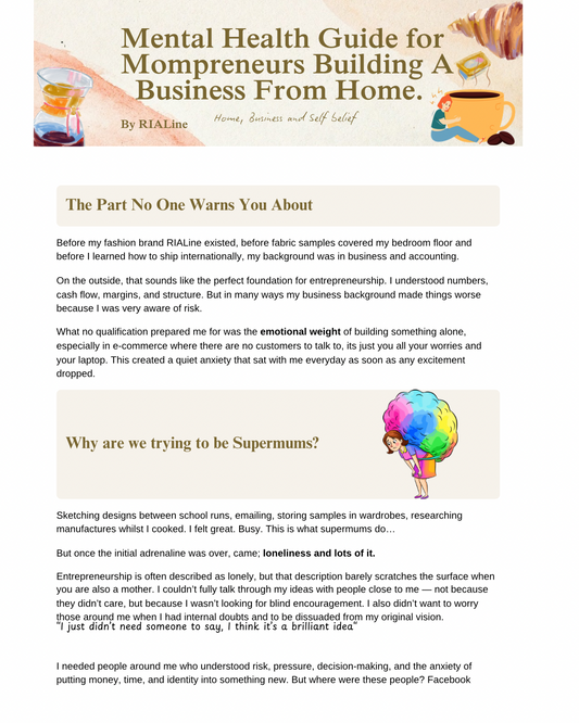 Mental Health Guide for Mumpreneurs Building A Business From Home