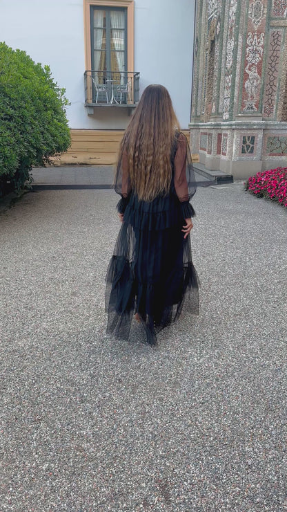 Black Maxi Tulle Dress - Sample Sale Collection
